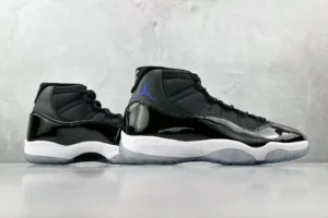 Nike Air Jordan 11 Concord black varsity royal white patent leather sneakers