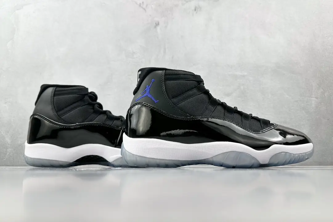 Nike Air Jordan 11 Concord black varsity royal white patent leather sneakers