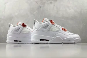 Nike Jordan 4 Retro OG Style DD0587-106 white bright crimson sail leather sneakers