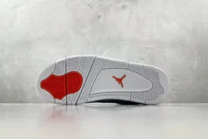 Nike Jordan 4 Retro OG 308497-089 white/infrared black outsole rubber sneaker with Jumpman logo