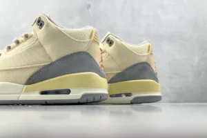 Nike Jordan 3 Retro Canvas Style DA3595-200 Sail Light Bone Grey cow suede and canvas sneakers