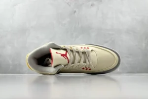 Nike Jordan 3 Retro A Ma Maniere DJ5991-100 Sail Light Bone-Red-Muslin leather sneakers