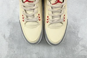 Nike Jordan 3 Retro Canvas DC7770-100 Sail red grey cotton canvas sneakers