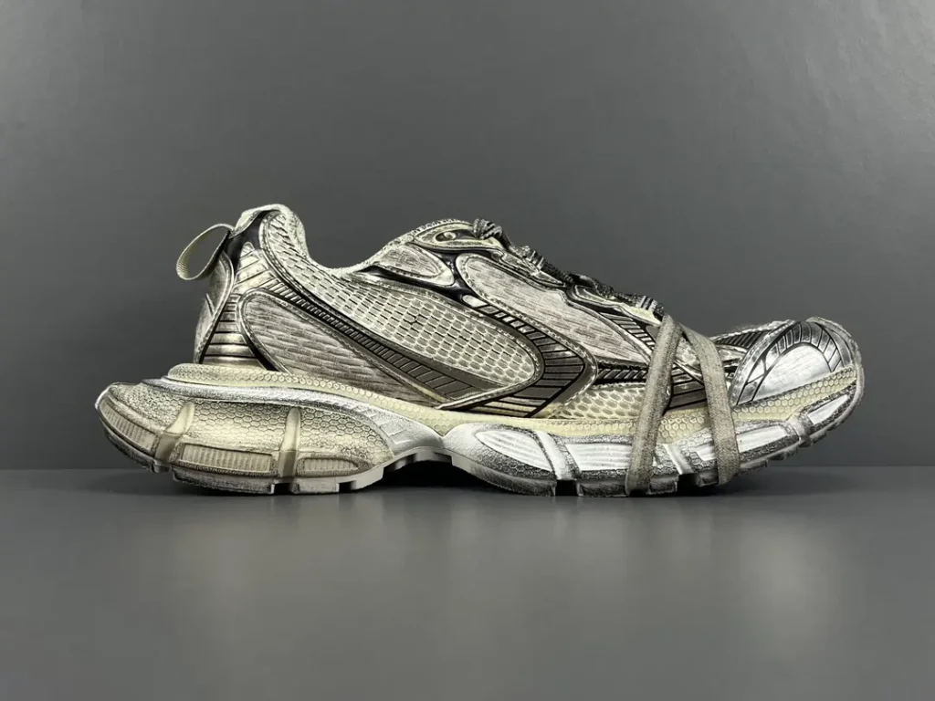 Balenciaga Track 2 sneakers grey black synthetic mesh leather material