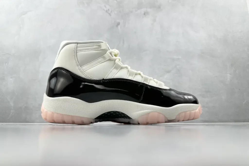 Nike Jordan 11 Retro Concord 378037-100 white black patent leather sneakers with translucent sole