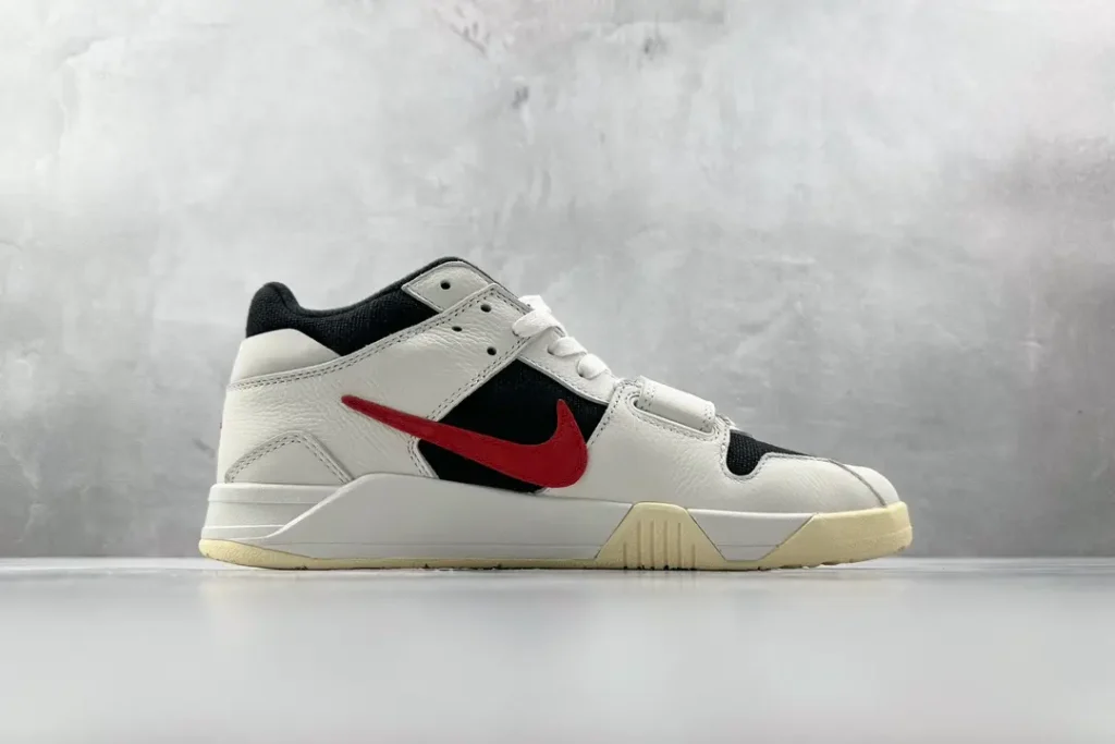 Nike Air Trainer 1 Vintage white black varsity red leather sneakers with vintage sole