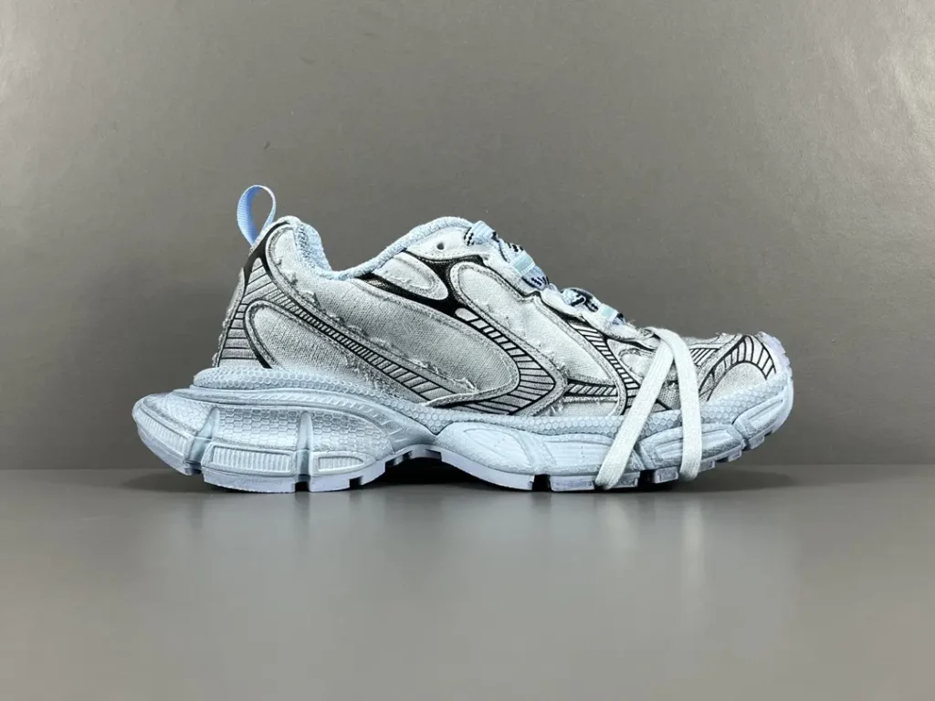 Balenciaga Track 2 white sketch print mesh and synthetic sneakers