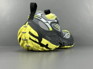 New Balance 990v3 grey yellow black mesh and leather sneakers with rugged sole design