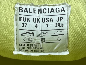 Balenciaga shoes size 37 UK 4 USA 7 JP 24.5 leather-free material made in China label