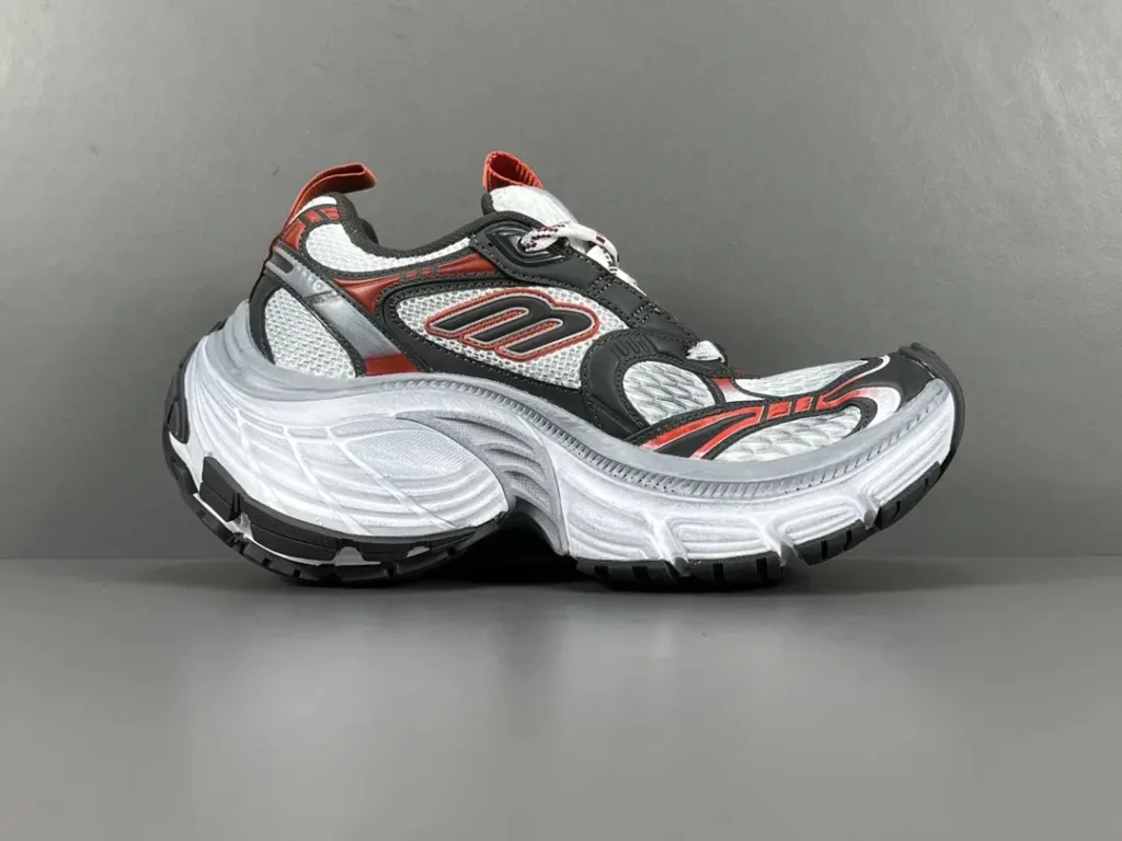 Skechers D'Lites 3.0 Style 13104 white black red mesh and synthetic sneakers
