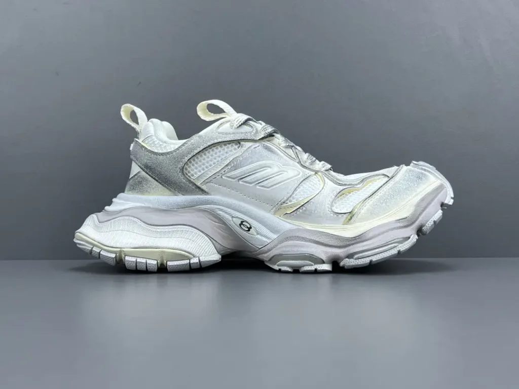 Maison Margiela Fusion Low top sneaker MM22 white grey mesh leather suede material