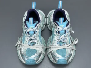 Balenciaga Track 2 sneakers Style 637329 blue multi mesh and rubber with reflective details