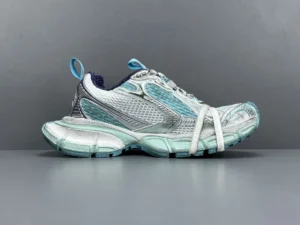 Balenciaga Track Sneakers Style 542436 light blue white mesh fabric and rubber materials