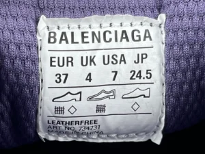 Balenciaga shoes model 734731 size 37 EUR 7 USA 4 UK leatherfree material purple fabric