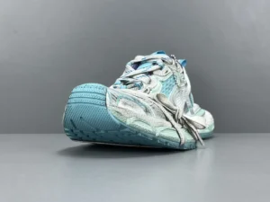 Nike x Stash P-6000 Style CW2652-400 Blue Green White mixed mesh and leather sneakers