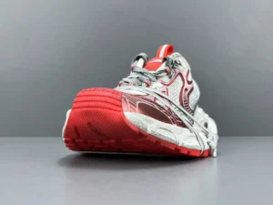 Balenciaga Track 2 White Red Style 537342 mesh and synthetic sneakers with rubber sole