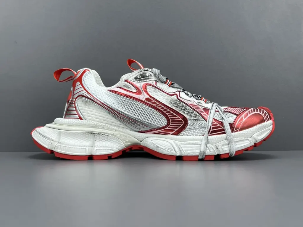 Balenciaga Track 3.0 sneaker style 542436 white red mesh and synthetic material running shoe