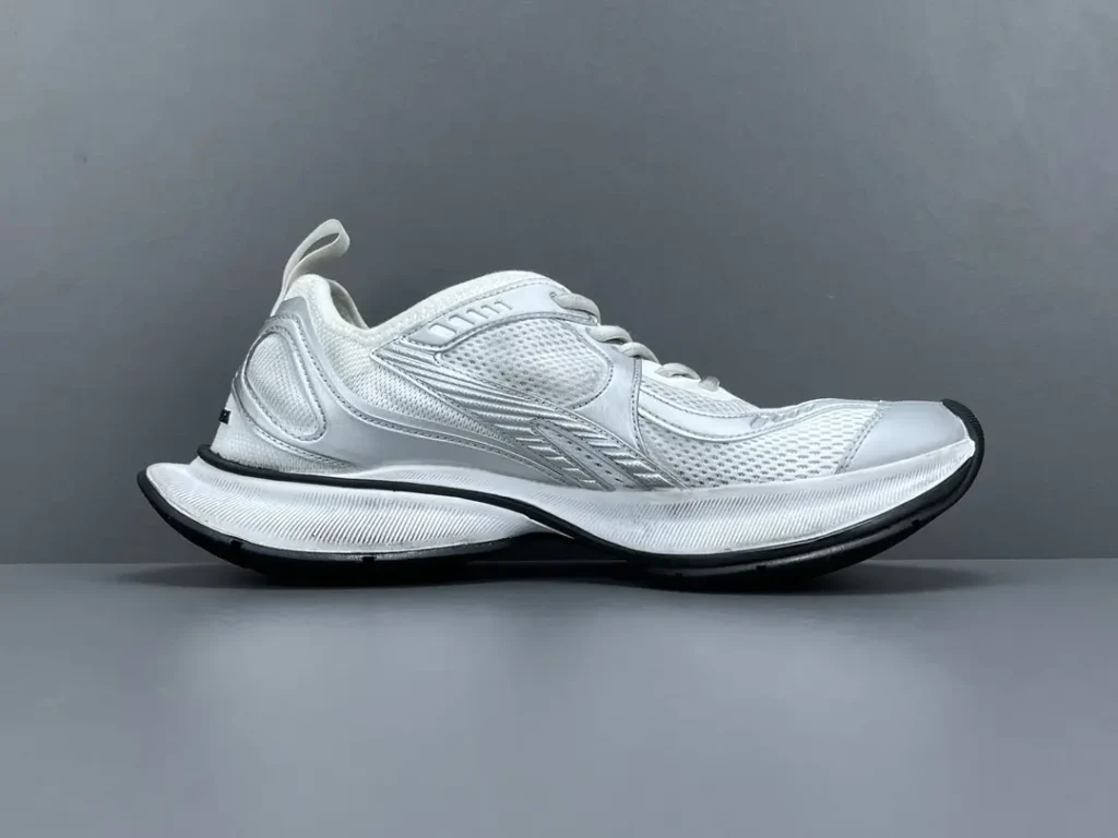 Reebok Floatride Run Fast 3.0 white silver mesh synthetic running shoe with black sole