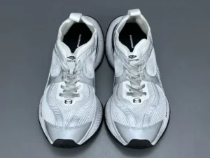 Balenciaga Track 3.0 sneakers white silver mesh leather with rubber sole and lace-up closure