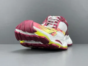 Asics Gel Kayano 5 OG Style 1021A196-101 white cherry tomato yellow mesh and synthetic sneaker