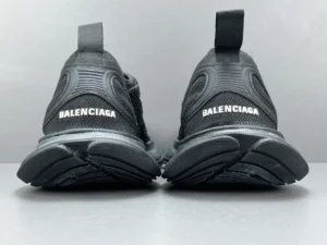 Balenciaga Race Runner sneakers black colorway mesh and rubber material with pull tab and logo detail