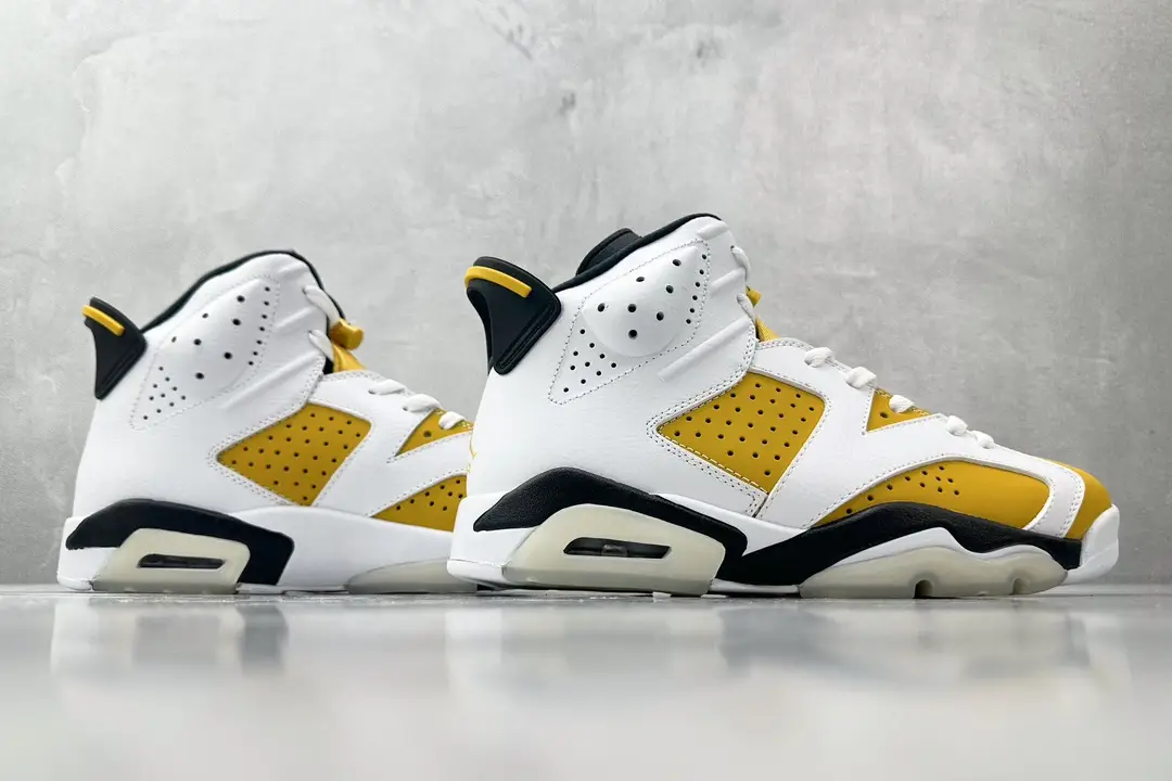 Nike Jordan 6 Retro DMP Style DD8508-107 white university gold black leather sneakers