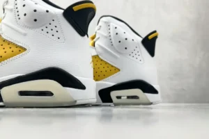 Nike Jordan 6 Retro DMP CT4954-107 White/Black-Doctor Yellow leather sneakers with visible air sole