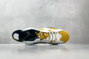 Nike Jordan 6 Retro DMP CT4954-107 Varsity Maize White Black leather sneaker top view