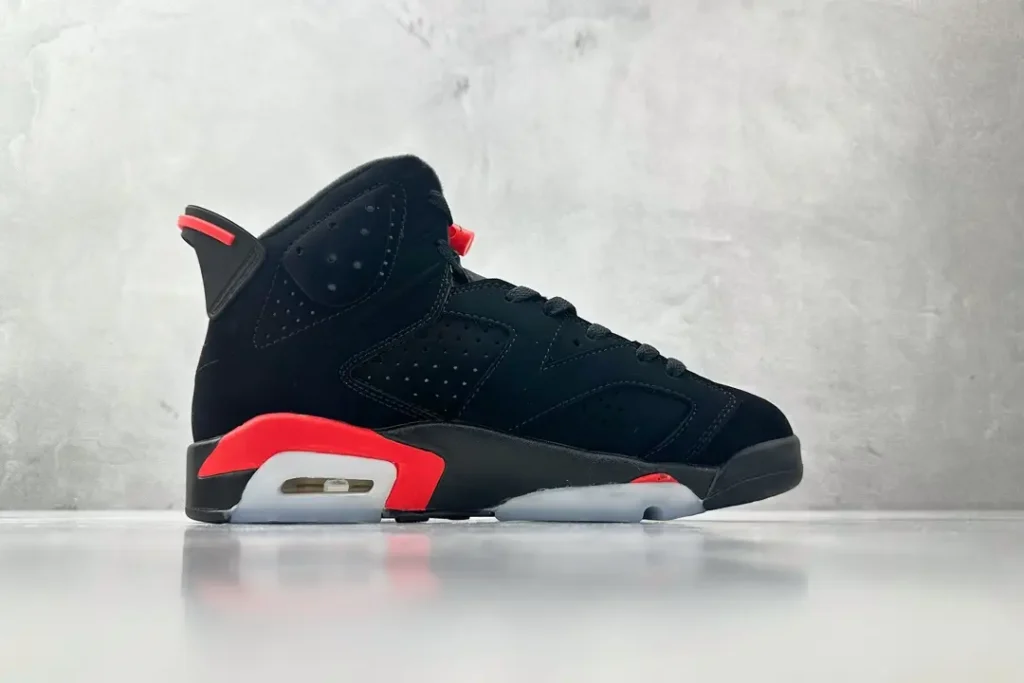 Nike Jordan 6 Retro Black Infrared Style CT8529-001 black infrared nubuck leather sneakers