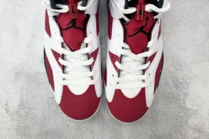 Nike Jordan 6 Retro Style CT8529-062 Varsity Red/White-Black cow leather sneakers