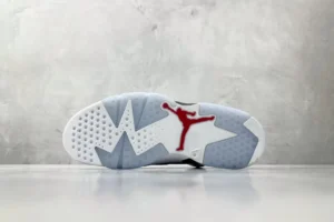 Nike Jordan 6 Retro Style CT8529-001 white translucent red rubber sole sneaker