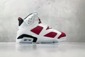 Nike Jordan 6 Retro Carmine Style CV0780-106 white varsity red black leather sneakers