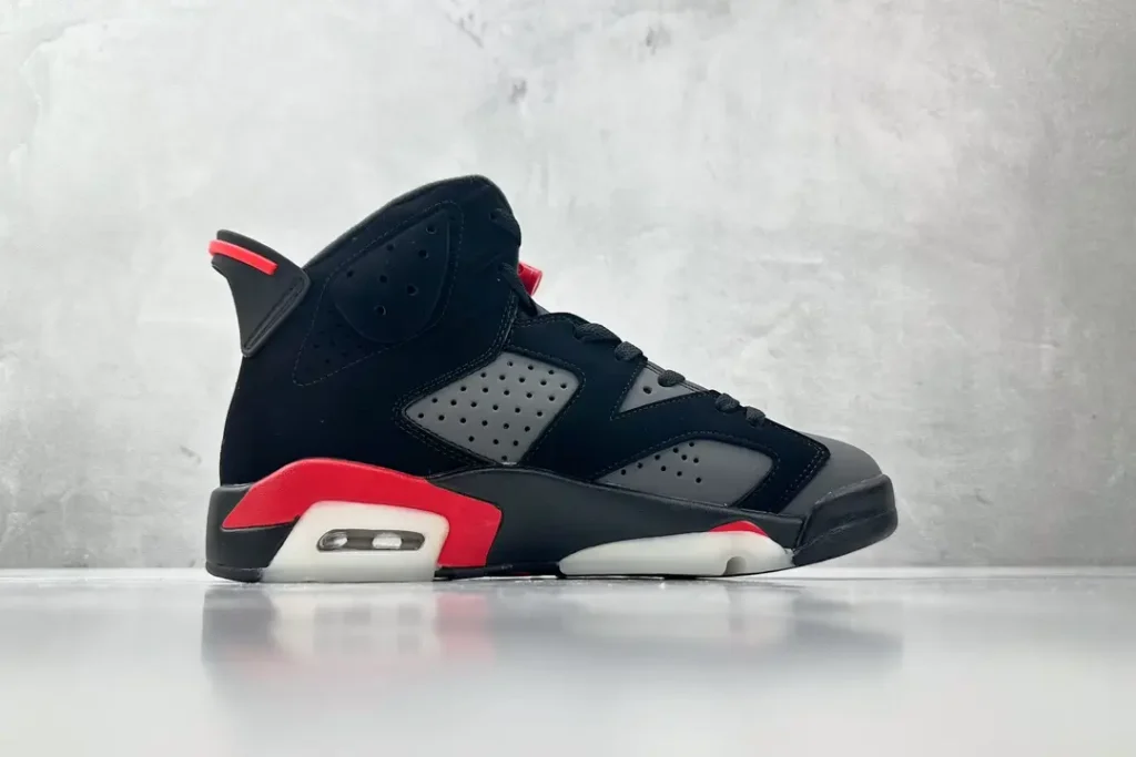 Nike Jordan 6 Retro Black Infrared Style CT8529-001 black red grey nubuck leather sneaker