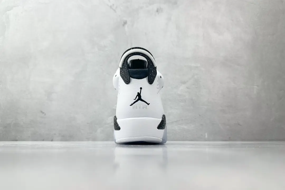 Nike Jordan 6 Retro CT8529-061 White/Black speckled accents leather sneaker back view