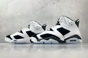 Nike Jordan 6 Retro White Black Style CT8529-063 speckled midsole leather sneakers
