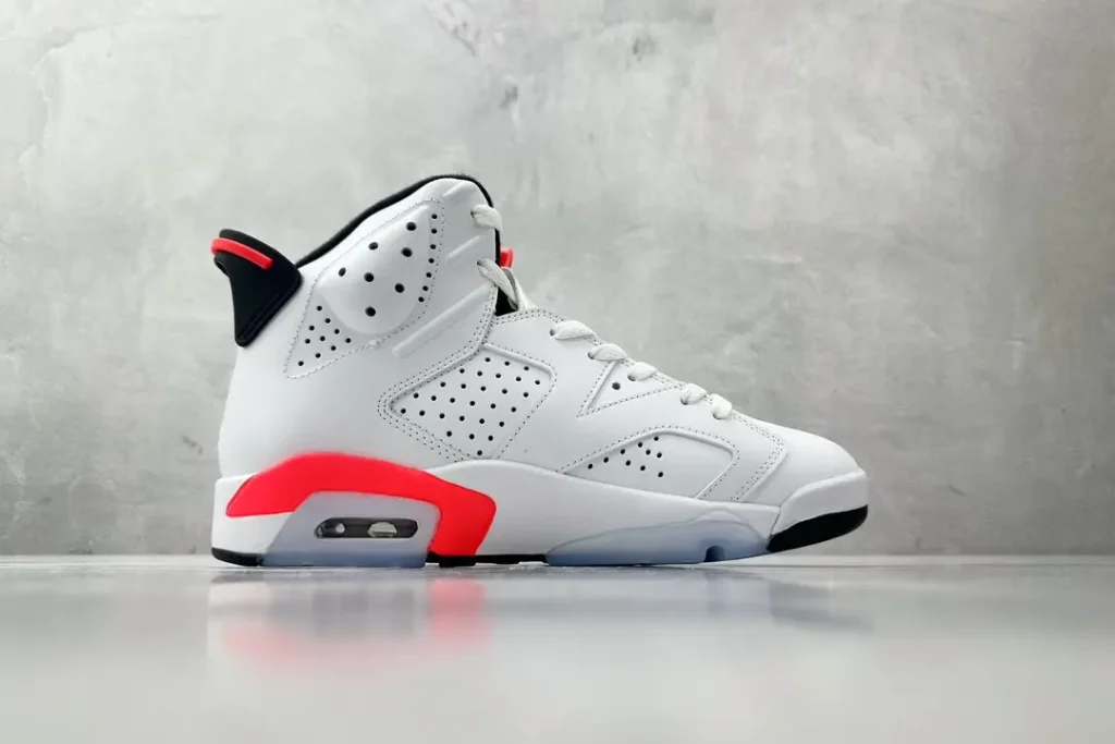 Nike Jordan 6 Retro Infrared Style CT8529-062 white black infrared leather sneakers