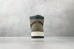 Nike Jordan 1 Retro High OG Travis Scott Style 555088-028 Dark Mocha Black Sail cow leather sneaker back view