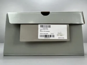 Balenciaga 3XL Mesh sneaker box with product label and barcode, featured on an e-commerce platform for luxury replica shoes.