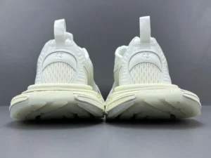 Balenciaga 3XL Mesh sneakers in white, showcasing rear view with textured mesh and rubber soles, featured in e-commerce listing for luxury replica shoes.