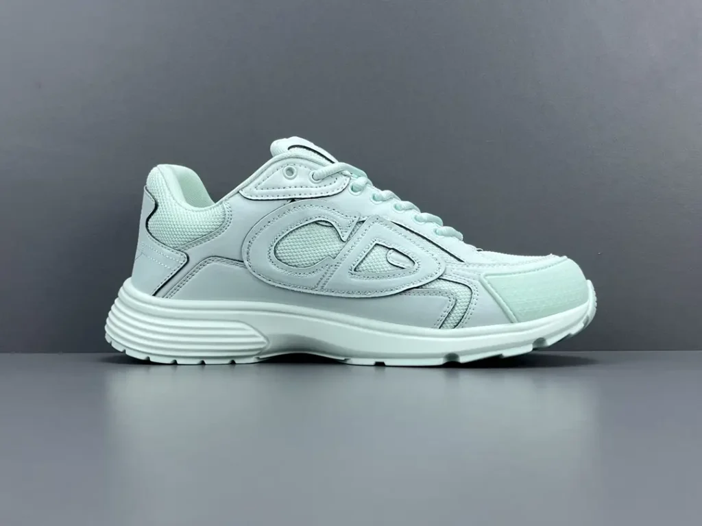 CDG Sneakers Light Blue colorway leather and mesh material low-top design