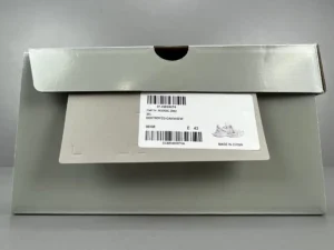 Balenciaga 3XL Mesh sneaker box with label, showcasing luxury sneaker packaging for online retail.