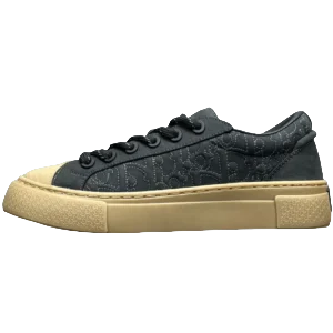 Stone Island x DIOR Dior B33 Round Head Strap sneaker in black with textured upper and beige sole, featured on RepsGoat for 9.00.