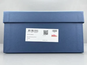 Berluti B33 Tennis Do Cotton red cotton sneakers packaging box label showing model and size information
