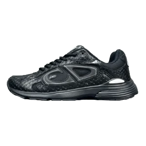 Nike Zoom 2K black python leather sneakers with mesh panels and cushioned sole