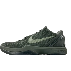 Nike Kobe 9 Elite Low green multi-material basketball sneakers with textured mesh upper and rubber sole
