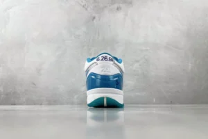 Nike Air Jordan 11 Low Legend blue white leather sneakers with memorial date and 24 embroidery