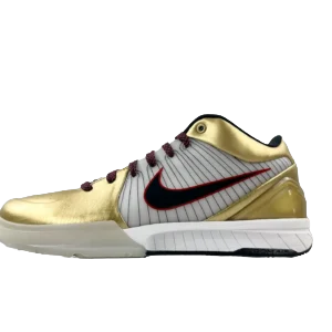 Nike Kobe 4 Protro gold white black red leather sneakers