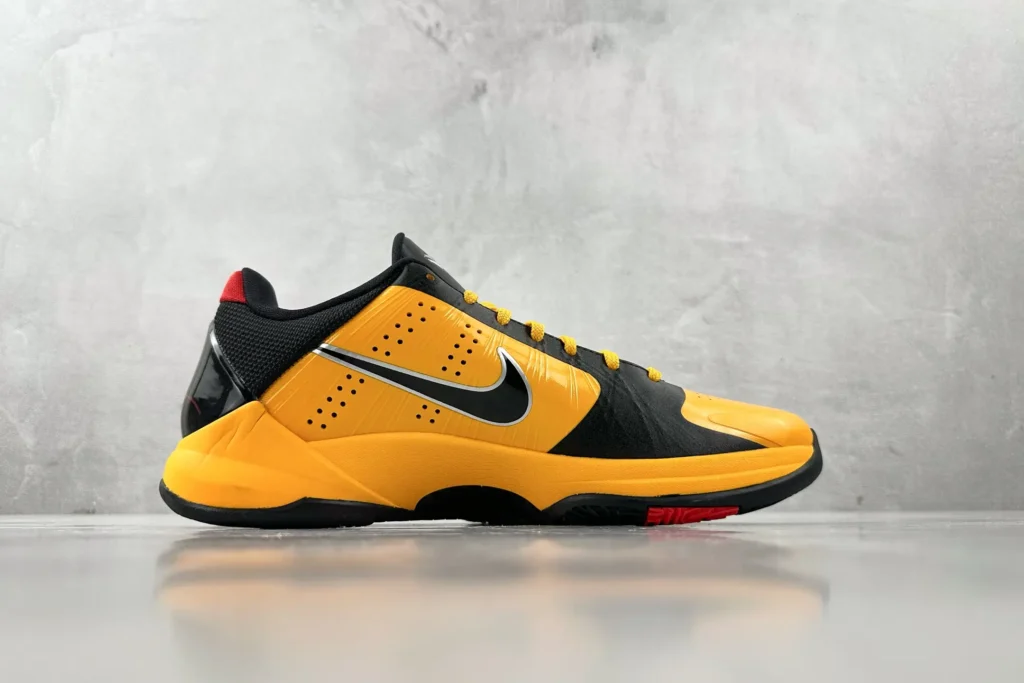 Nike Air Zoom Kobe 5 Protro yellow black red synthetic leather basketball sneakers