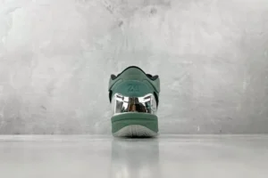 Nike Air Jordan 11 Low IE green black white reflective leather sneakers rear view