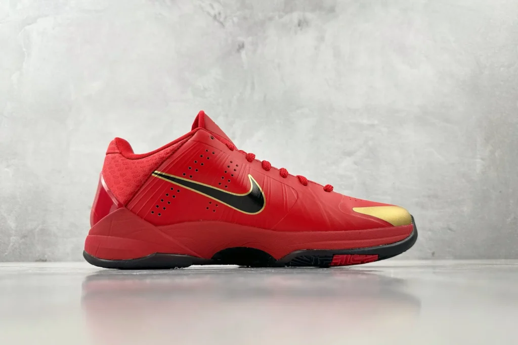Nike Air Zoom Kobe 5 Protro University Red black gold synthetic leather sneakers